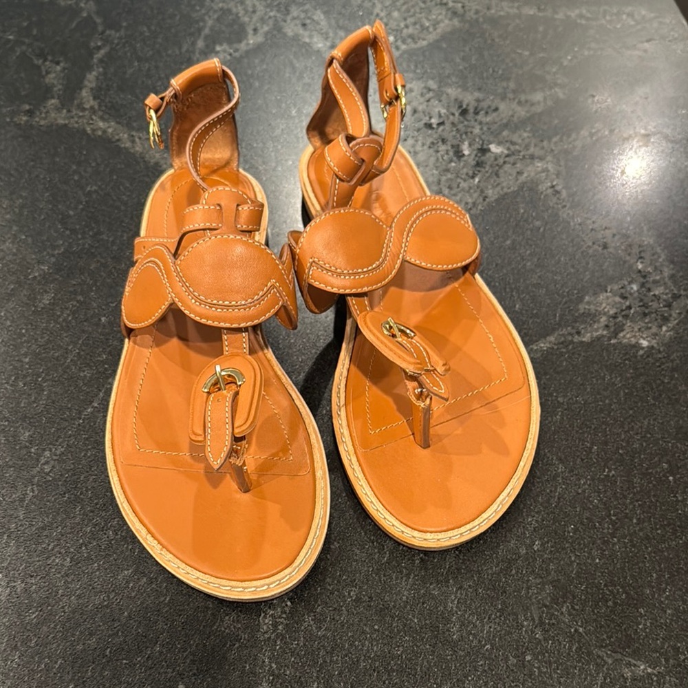 Women's Tan Leather Sandals